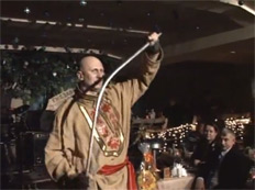 Петр Филаретов на юбилее Льва Дурова 